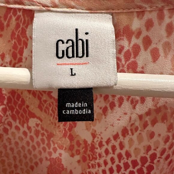CAbi Pink Snake Print Blouse - Picture 2 of 6